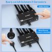 8K 60Hz USB3.0/HDMI Dual Monitor KVM Switch, 2-Port, EU Plug - 3