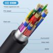 240W Type-C Male Elbow to Female Panel Extension Cable 0.6m with Ear - 3