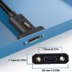 Type-C Male to Female Panel Extension Cable, 0.3m, Screw Fixed - 4