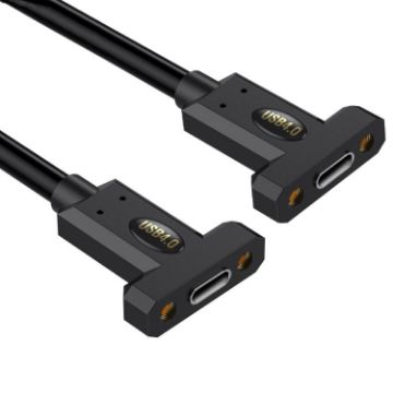 USB4 Type-C Female to Female Panel Extension Cable, 1.8m Length - 1