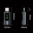 240W Type-C Male to Female Adapter with Digital Display - 80Gbps (Black) - 9