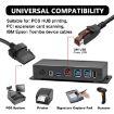 24V USB to 8 Pin Printer POS Data Cable, 1.8m (Black) - 3