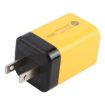 KO-72 38W QC3.0 USB & USB-C PD Quick Charger, US Plug - Yellow - 3