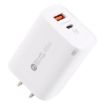 65W QC3.0 USB & USB-C PD Quick Charger AR-PD12, US Plug, White - 1