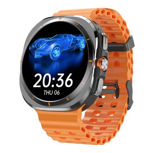 X7 1.51" IPS Screen Bluetooth Smart Watch with Health Monitoring - Orange - 1