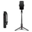 Lenovo Thinkplus Aluminum Bluetooth Selfie Stick, 1.1m - Black - 1