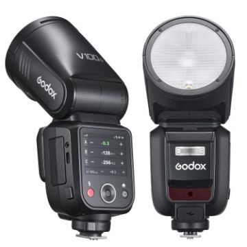 Godox V100 Round Head TTL Flash Speedlite for Canon - Plug Included - 1