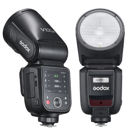 Godox V100 Round Head TTL Flash Speedlite for FUJIFILM - UK Plug - 1