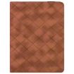 iPad Pro 13 2024 Brown Rhombus Embossed Leather Tablet Case - 2