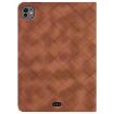iPad Pro 13 2024 Brown Rhombus Embossed Leather Tablet Case - 3