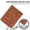 iPad Pro 13 2024 Brown Rhombus Embossed Leather Tablet Case - 6