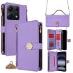 Redmi Note 14S 4G Purple Crossbody Leather Phone Case - 1