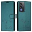 OPPO A5 5G Peacock Green RFID Leather Phone Case - Global Smile Embossing - 2