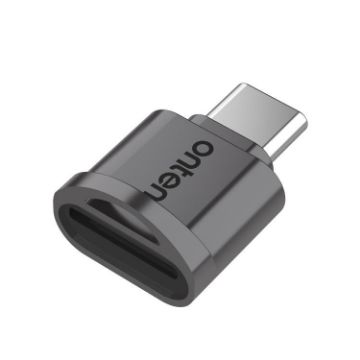 Onten OTN-CR533 Type-C to Micro SD/TF Card Reader - Black - 1