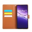 OPPO A5 Pro 5G Brown Leather Case with Rose Embossing & 3 Card Slots - 4