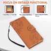 OPPO Find X8 5G Brown Leather Case with Rose Emboss & 3 Card Slots - 6
