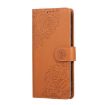 OPPO Find X8 Pro 5G Leather Phone Case, Rose Embossed, 3-Card Slots, Brown - 2