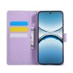 OPPO Find X8 Pro 5G Purple Leather Case with Rose Emboss & 3 Card Slots - 4