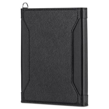 Magnetic Passport Card Holder RFID Anti-theft Document Bag - Black - 1