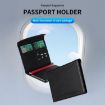 Purple RFID Anti-theft Magnetic Passport Card Holder Document Bag - 3