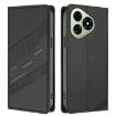 Ulefone Note 19 Retro Leather Wallet Phone Case - Black, Embossed - 2