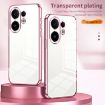 Vivo S30 Blue Transparent Plating Fine Hole Phone Case - 3