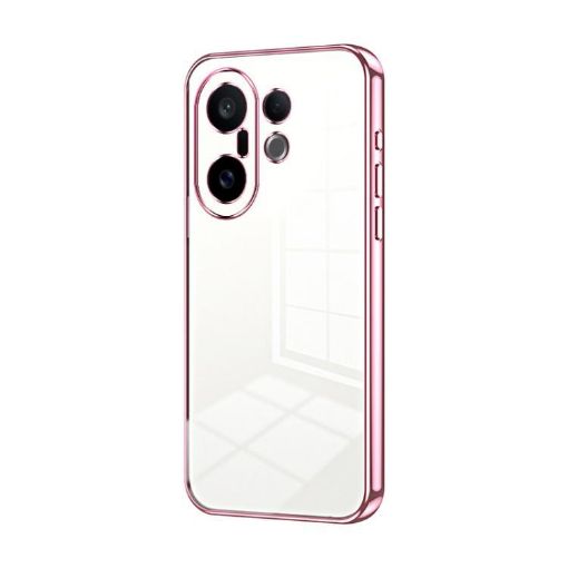 Vivo S30 Pro Mini Pink Transparent Plating Fine Hole Phone Case - 1
