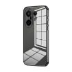 Vivo S30 Pro Mini Transparent Plating Fine Hole Phone Case - Black - 1