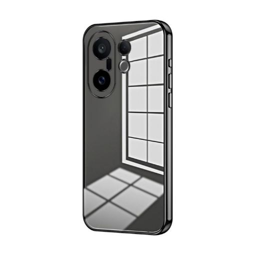 Vivo S30 Pro Mini Transparent Plating Fine Hole Phone Case - Black - 1