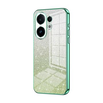Vivo S30 Green Gradient Glitter Powder Electroplated Phone Case - 1