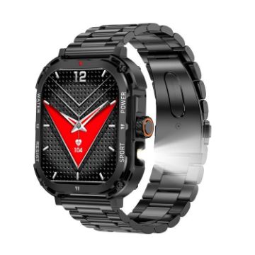 LF37 2.1" BT Call Smart Watch, Blood Oxygen/Heart Rate, Menstrual, Black - 1