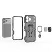 iPhone 17 Pro Max Black Metal Kickstand TPU Hybrid PC Case - 5