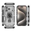 iPhone 17 Pro Grey Metal Kickstand TPU Hybrid PC Case - 3