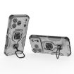 iPhone 17 Pro Grey Metal Kickstand TPU Hybrid PC Case - 4