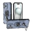 iPhone 17 Blue Metal Kickstand TPU Hybrid PC Case - 1