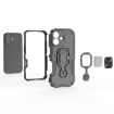 iPhone 17 Blue Metal Kickstand TPU Hybrid PC Case - 5