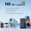 N6 1280x720P 70ANSI Android 11.0 Smart Mini Projector - US Plug, Black - 5