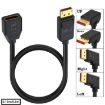 DP2.1 Male to Female Right Elbow 16K DisplayPort Extension Cable 15cm - 2
