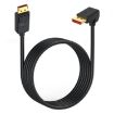 DP2.1 to DP2.1 Down Elbow 52Gbps 16K DisplayPort Cable 1.2m Black - 1
