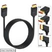 DP2.1 to DP2.1 Down Elbow 52Gbps 16K DisplayPort Cable 1.2m Black - 2