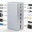 BYL2428 13-in-1 USB-C Hub Docking Station, 4K, PD100W Support, Grey - 6