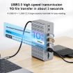 BYL2428 13-in-1 USB-C Hub Docking Station, 4K, PD100W Support, Grey - 8
