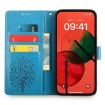 Redmi A5 4G Blue Leather Phone Case - Tree & Deer Embossed Design - 4