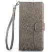 Redmi A5 4G Grey Leather Phone Case - Tree & Deer Embossed Design - 2