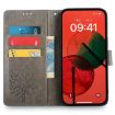 Redmi A5 4G Grey Leather Phone Case - Tree & Deer Embossed Design - 3