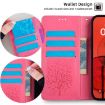 Redmi A5 4G Pink Leather Phone Case - Tree & Deer Embossed Design - 6