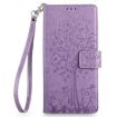 Redmi A5 4G 171.7mm Purple Tree & Deer Embossed Leather Case - 2