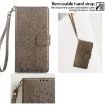 Redmi Note 14S 4G Grey Leather Phone Case - Tree & Deer Embossed - 5