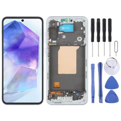 Samsung Galaxy A55 SM-A556B LCD Screen Digitizer Assembly Baby Blue - 1