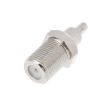 F Female to CRC9/TS9 RF Male Coaxial Plug Nickel Connector Adapter - 1